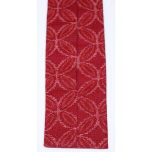 KNOTTERY Straight Edge SUIT TIE Burgundy Prints 100% COTTON
